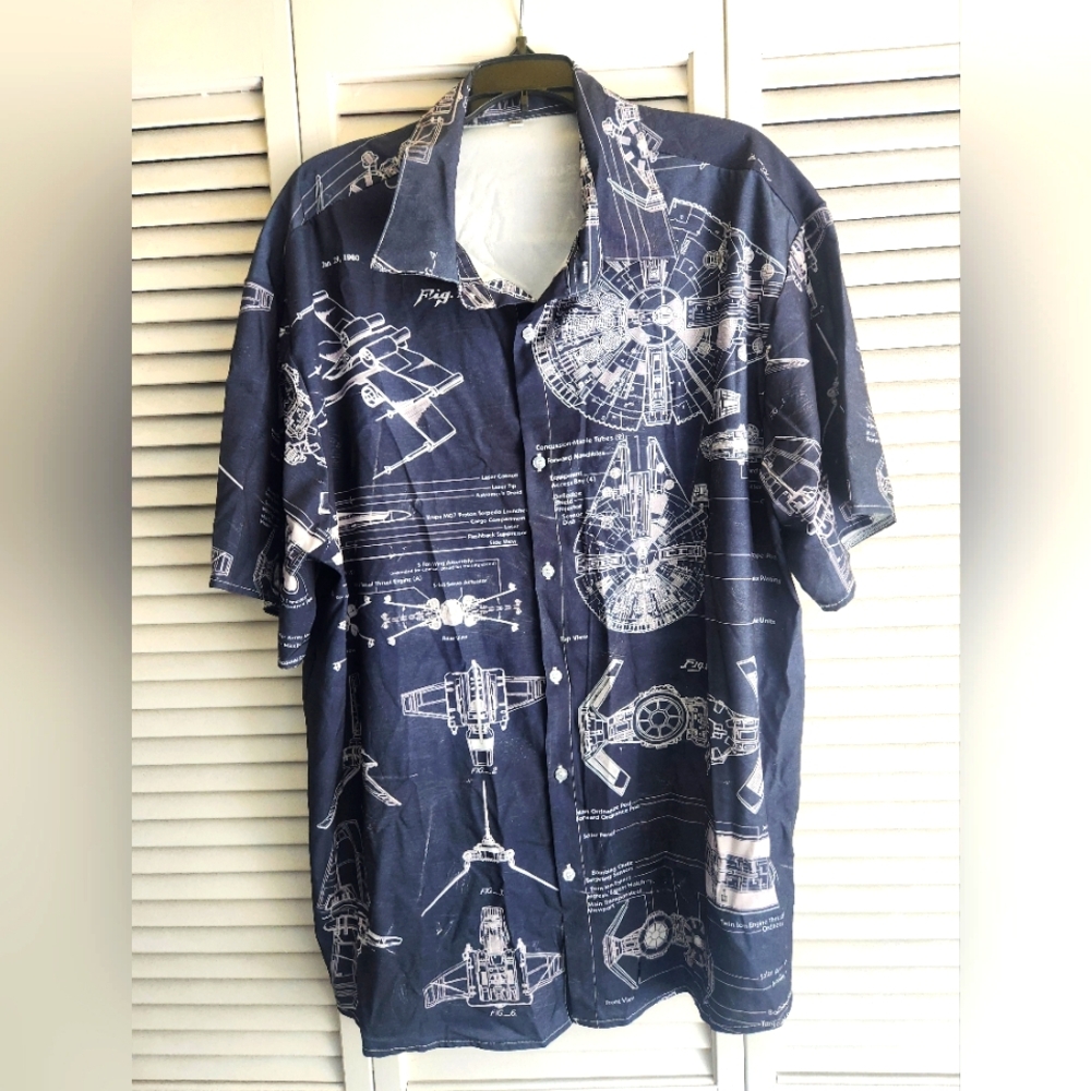 Men's Navy Star Wars Graphic Shirt